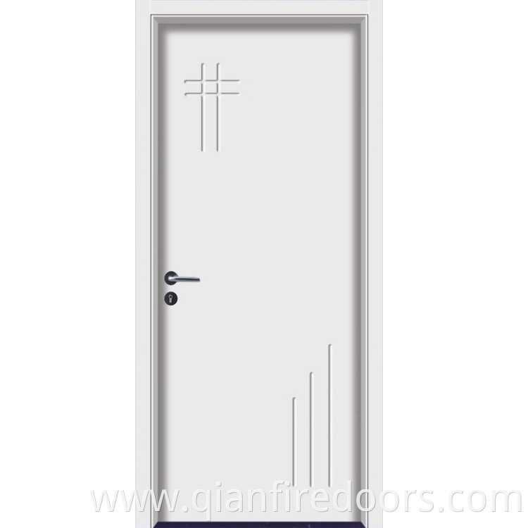 modern solid wooden finished oak veered doors single french design prevention fire door rated
